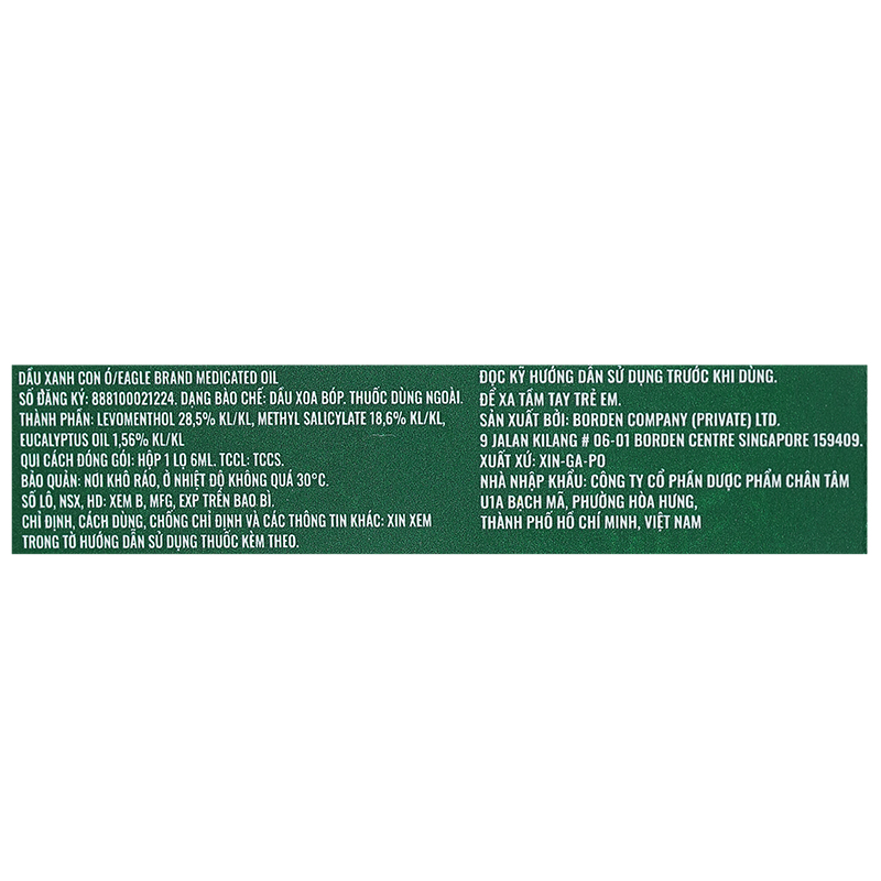 Dầu gió xanh Con Ó chai 24ml - 53